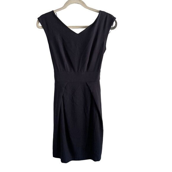 Closet London Women SZ US 8/UK 12 Navy Blue V Neck Tie Back Sheath Dress NWT - Picture 1 of 10